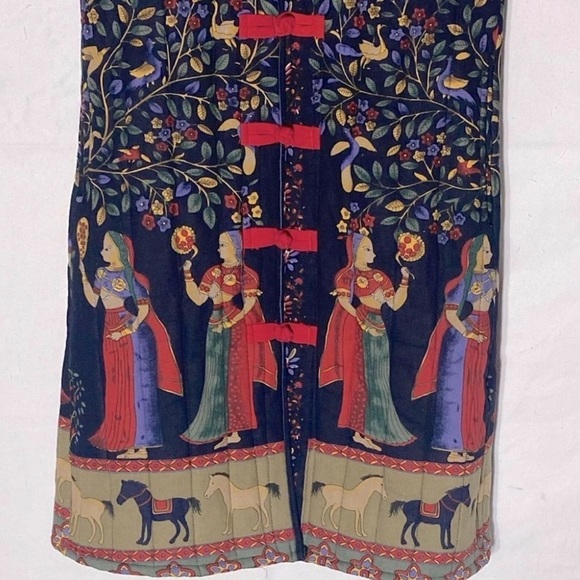 Ethnic Chinese QianBaiYi Indian Bohemian Indie Quilted Pattern Coat (Small) - Picture 8 of 16